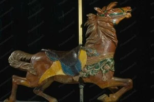 Glen Echo Dentzel Karussell Pferd 17 20er Jahre 4x6 Nachdruck des alten Fotos - Bild 1 von 1