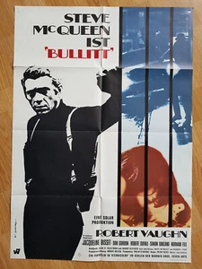 Steve McQueen - Bullitt  - rare vintage German 1-sheet 23x33 poster 1968 - Picture 1 of 1