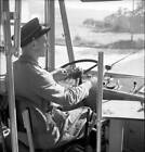 Bus Driver In A Trolley Bus In The Val De Ruz Ne 1949 Old Photo