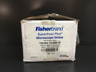 Fisherbrand Cat No 12-550-15 Superfrost Microscope Slides Precleaned Lot 14 PKS - Image 1 of 4