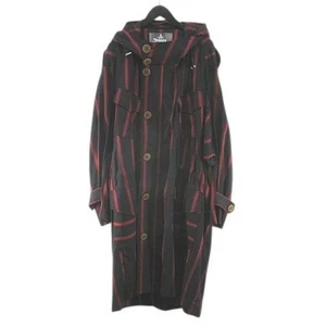 Vivienne Westwood Herren VW-LP-72299 Streifenmuster langer Mantel Parka dünn gebraucht a18a - Bild 1 von 7