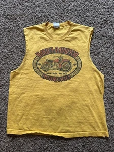 Harley Davidson Tank Sleeveless Shirt Men’s Size X-Large Yellow Binghamton, NY - Picture 1 of 8