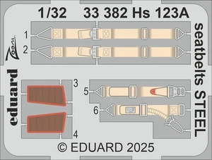 Eduard 1/32 Hs 123A Seatbelts Detail set for ICM kits - Picture 1 of 1