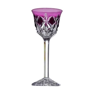 VAL St LAMBERT Kristall - farbiges Sprunggelenkglas / Gläser - Amethyst - Bild 1 von 3