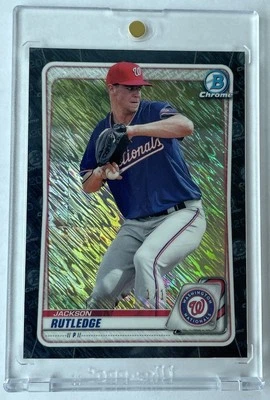 💎 1/1 💎 2020 Bowman Chrome | Jackson Rutledge | Black Shimmer 1/1 | BCP-239 - Image 1 of 2
