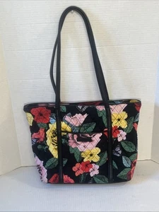 Vera Bradley Purse/satchel Havana Rose Zip Close Leather Strap Side Pockets - Picture 1 of 22