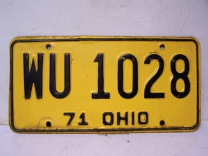 1971 Ohio License Plate---WU 1028 - Picture 1 of 2