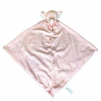 Angel Dear Elephant Lovey Blankie Secuirty Manta Mordedor Anudado Esquinas Rosa Foto 1 de 4