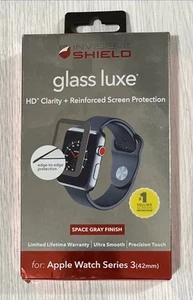 Zagg Glass Luxe HD Screen Protector For Apple Watch Series 3 (42mm) Gray Finish - Picture 1 of 1