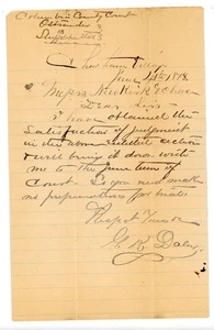 1878 Columbia Co NY Court Legal Signed Geo. K. Daley to Newkirk & Chace Attorney - Picture 1 of 2