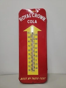 Vintage Original Drink Royal Crown Cola Thermometer Sign - Picture 1 of 23