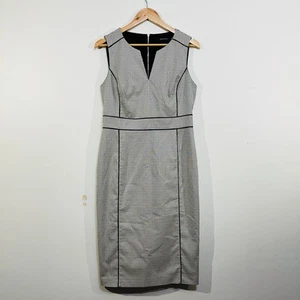 Portmans Pencil Dress Checkered Black White Yellow Blue Corporate Workwear 12 - Picture 1 of 21