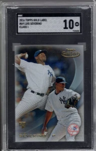 SLA212- 2016 Topps Gold Label Class 1 #69 Luis Severino RC - SGC Gem (10, 98) - Picture 1 of 2