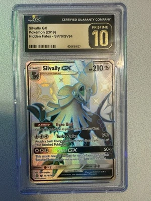 CGC 10 PRISTINE Silvally GX SV79/SV94 Pokemon Hidden Fates 2019 English - Image 1 of 2