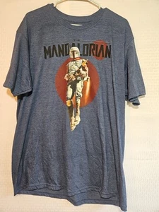 Star Wars The Mandalorian Herren T-Shirt Größe XL Blau Mad Engine Boba Fett - Bild 1 von 8