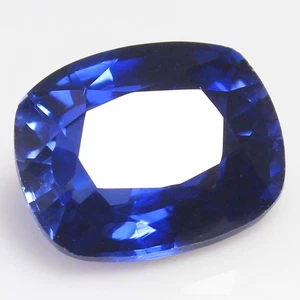 Cojín de piedras preciosas naturales de zafiro azul de Ceilán certificado de 5,80 quilates sin calefacción de 12x9 mm - Imagen 1 de 6