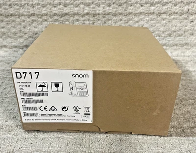 NEW - Snom D717, SIP/ VOIP, Programmable Color Desk Set / Phone 3.2" LCD Display - Image 1 of 4