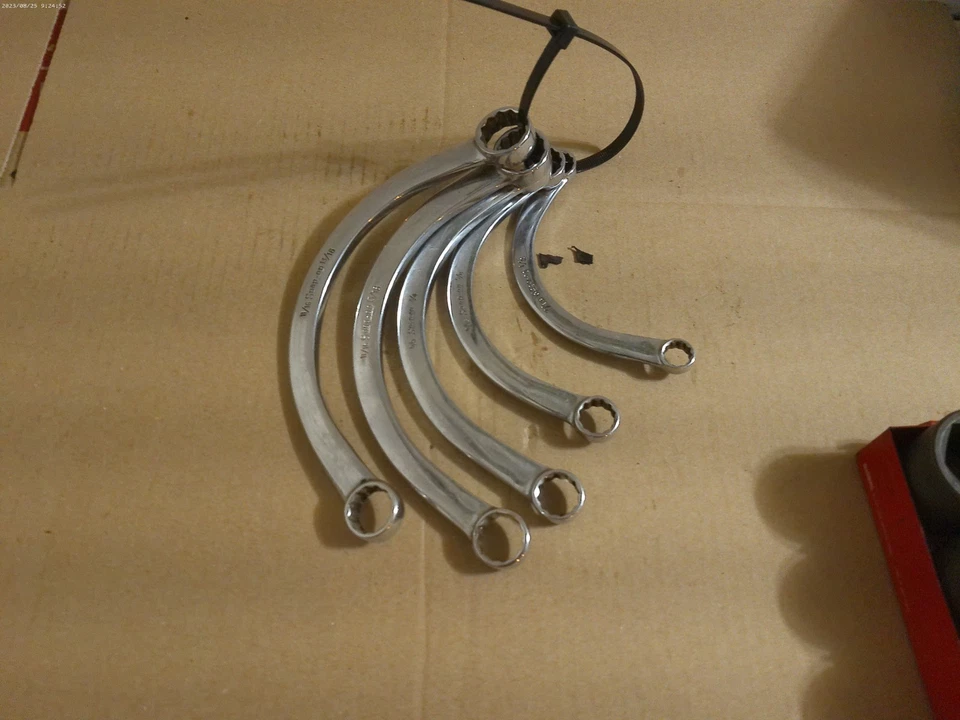 Набор из 5 инструментов Snap On изогнутые торцевые гаечные ключи Half Moon SAE12-PT - Изображение 1 из 1