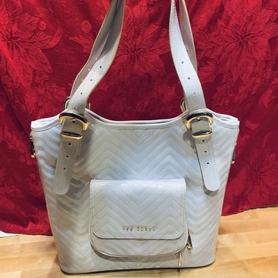 Ted Baker Blanco Charol Bolso de Hombro Diseñador Cartera Bolso de Mano (NUEVO CON ETIQUETAS) Foto 1 de 4