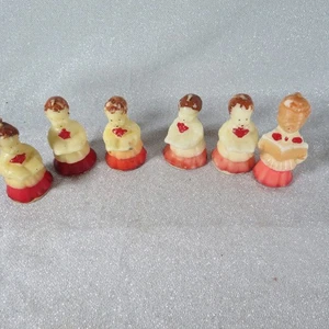 Juego de 6 velas Gurley vintage SM coro niños novedad navideña 3 pulgadas - COMO ESTÁ - Imagen 1 de 4