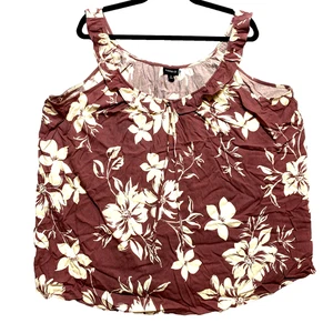 NWOT Torrid Tank Top Womens 2X Washable Crinkle Gauze Ruffle Tie Front $45 - Picture 1 of 7