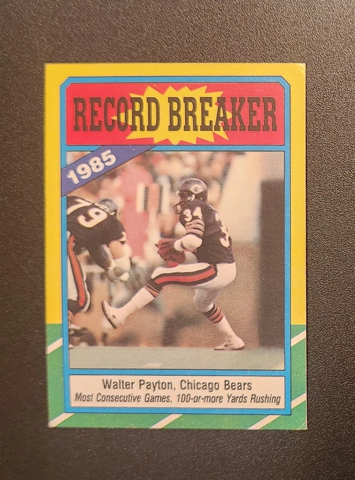 Walter Payton 1986 Topps #7 Chicago Bears Foto 1 de 1