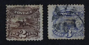 CKStamps: US Stamps Collection Scott#113 114 Pictorial Used Thin - Picture 1 of 2