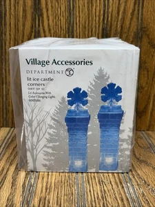 Accessori Villaggio Dept 56 - Angoli Castello di Ghiaccio Illuminati - #6003186 - Set di 2 - Nuovi! - Foto 1 di 3