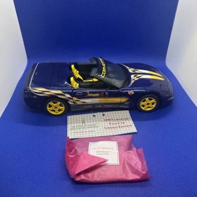 FRANKLIN MINT 1998 CORVETTE PACE CAR INDY 500 SCALE 1:24 LIMITED EDITION B11ZN20 - Image 1 of 4
