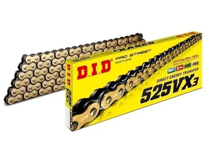 DID Kette VX3 X-Ring 525x110 Glieder offen Gold Nietschloss - Bild 1 von 4