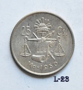 1950 Mexico 25 Centavos Silver (L-23,24,25,26,27) FREE SHIPPING - Bild 1 von 10