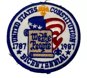 Parche Bandera Águila Patriótica Bicentenario Constitución de los Estados Unidos 1787-1987 - Imagen 1 de 5