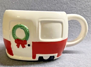 Taza de té de café cámper figurativa de vacaciones de Navidad umbral pintado a mano  - Imagen 1 de 7