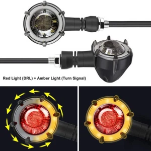 LED Motorcycle Turn Signal Blinker Light For Kawasaki Vulcan VN 500 900 1500 US - Picture 1 of 12