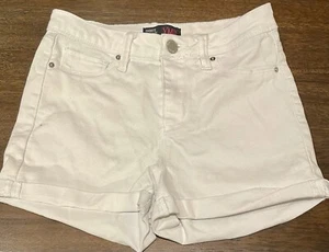 Pantalones cortos de mezclilla blancos elásticos rígidos delanteros YMI Dream Jean para mujer talla 5/27 - Imagen 1 de 9