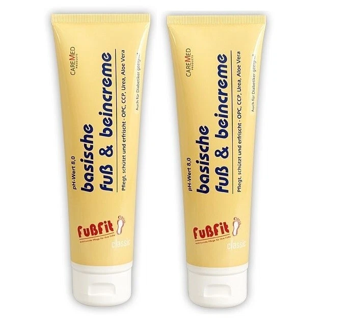 CareMed Basisches Fußcreme FußFit 2x 150ml Tube