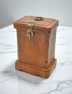 Vintage Wooden Storage Box Original Old Hand Crafted - Picture 1 of 7
