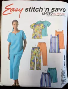 Top Pants Sewing Pattern New Uncut McCall's Easy 4350 Size 6 8 10 12 - Picture 1 of 2