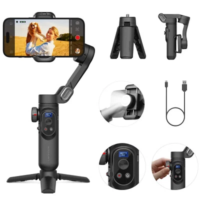 Black AOCHUAN Smart X Pro 3-Axis Phone Gimbal Stabilizer for iPhone Smartphones - Image 1 of 4