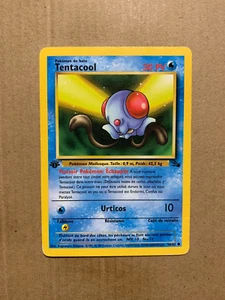 1st Edition FRENCH Tentacool 56/62 Fossil Set - Common Pokemon Card - HP - Picture 1 of 2