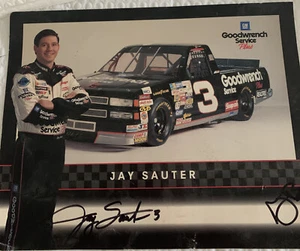 Jay Sauter Autographed #3 goodwrench truck Card - Picture 1 of 4