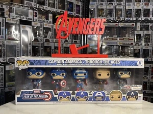 Funko Pop! Captain America through the Ages 5er Pack. Amazon Exclusive - Bild 1 von 8
