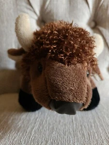 Webkinz Ganz HM336 Buffalo Plush Stuffed Animal Brown Soft Used - Imagen 1 de 4