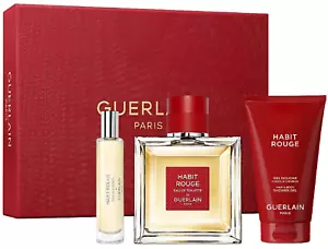Guerlain Habit Rouge EDT 100ml & 10ml Giftset Shower Gel 75ml - Picture 1 of 2