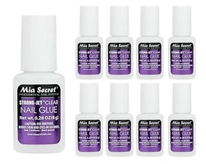 Mia Secret Strong-Jet Clear Nail Glue Brush-On Glue 8g - ( Pack of 9 ) - Picture 1 of 1