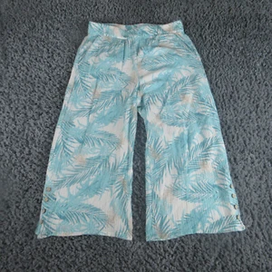 Pantalones Soft Surroundings para mujer grandes azules florales pierna ancha 33x22* - Imagen 1 de 20