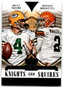 2014 Brett Favre - Johnny Manziel Panini Crown Royale Knights and Squires - Bild 1 von 2