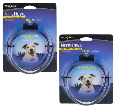 Coleira de segurança LED para cães Nite Ize NIteHowl (pacote com 2) cortada para caber no pescoço de 12 a 27 polegadas - Imagem 1 de 3