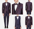 Dolce & Gabbana Sicilia Star Suit Tuxedo Blazer Jacket Vest Pants Trousers New