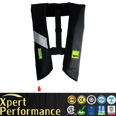 Adult Life Jacket M-33 Manual Inflatable PFD Universal Boating Swimming Vest - Image 1 of 4